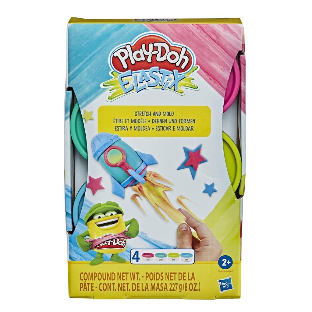 Play-Doh Elastix Clay 4 Pots for Kids 2+