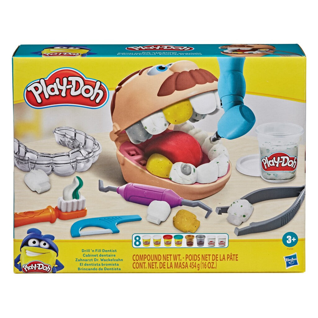 Play-Doh Top Dentist Set - Includes 8 Jars of Non-Toxic Clay