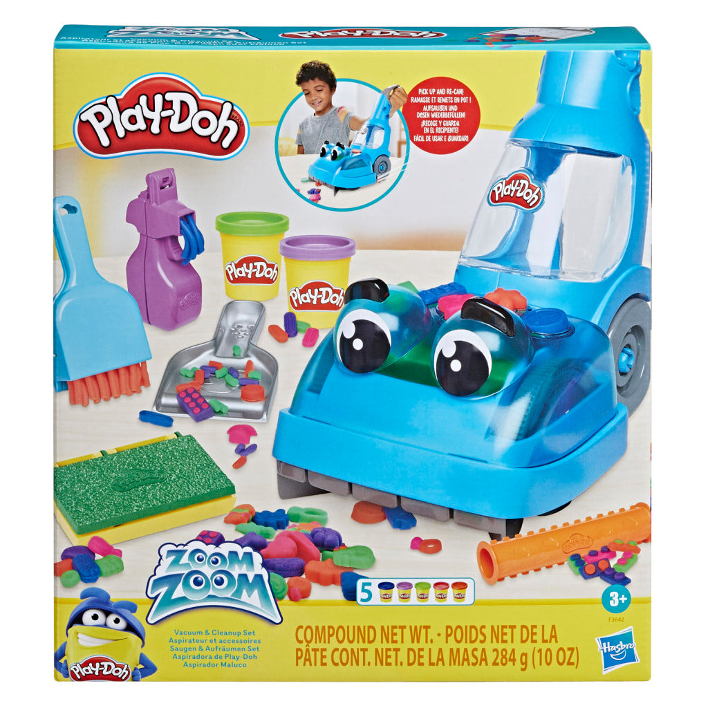 Play-Doh Zoom Zoom Vacuum Cleaner Playset - Fun Cleaning Playset for Ages 3+