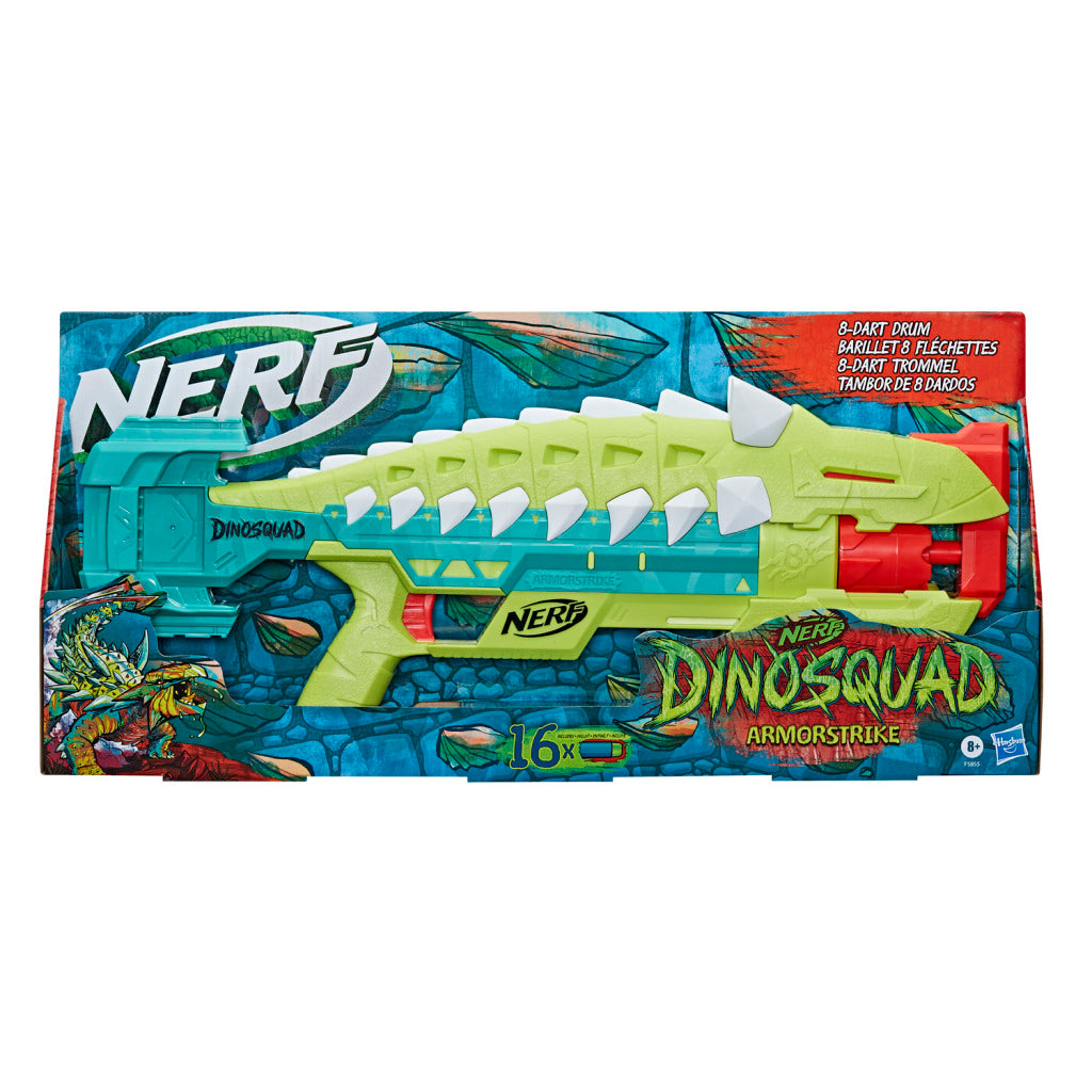 Nerf Dinosquad Armorstrike Blaster with 16 Darts - Suitable for Ages 8+