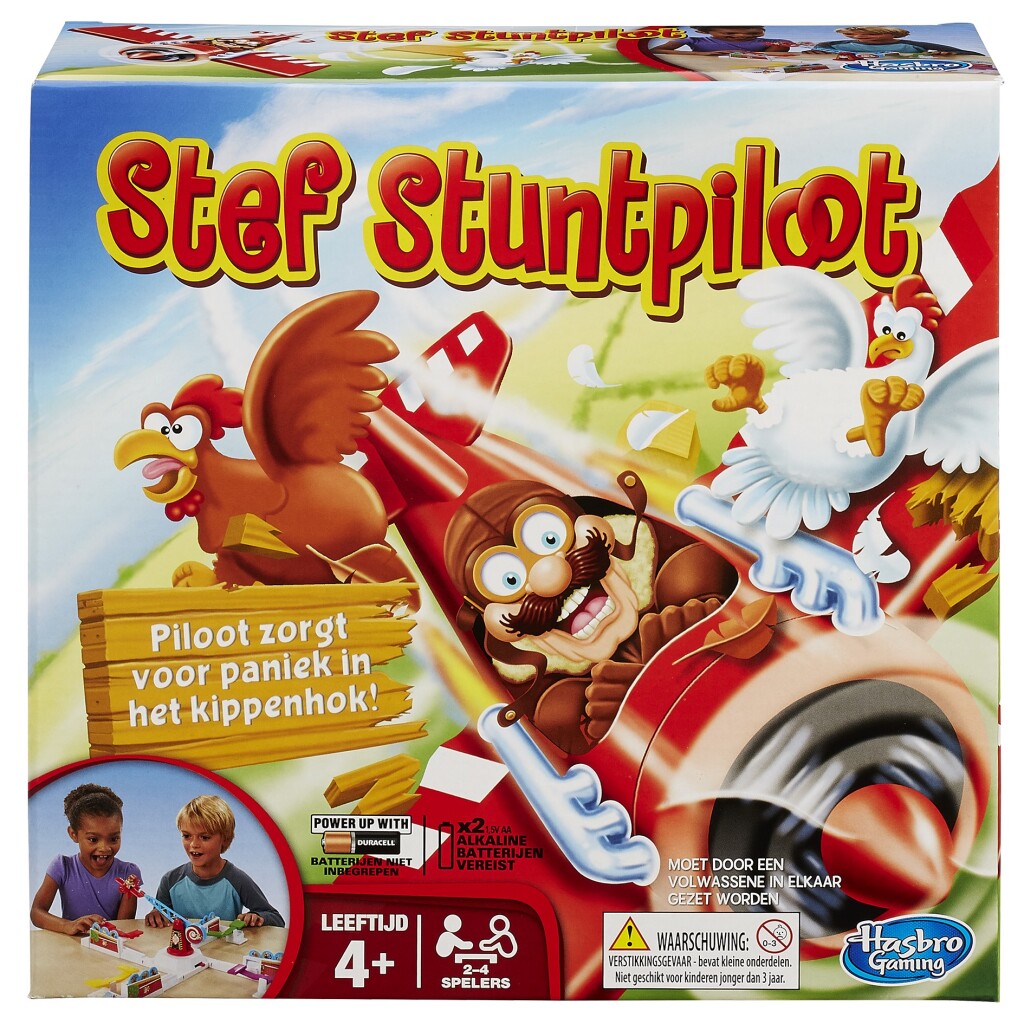 Hasbro Gaming Stef Stunt Pilot Game for 2-4 Players, Ages 4 and Up