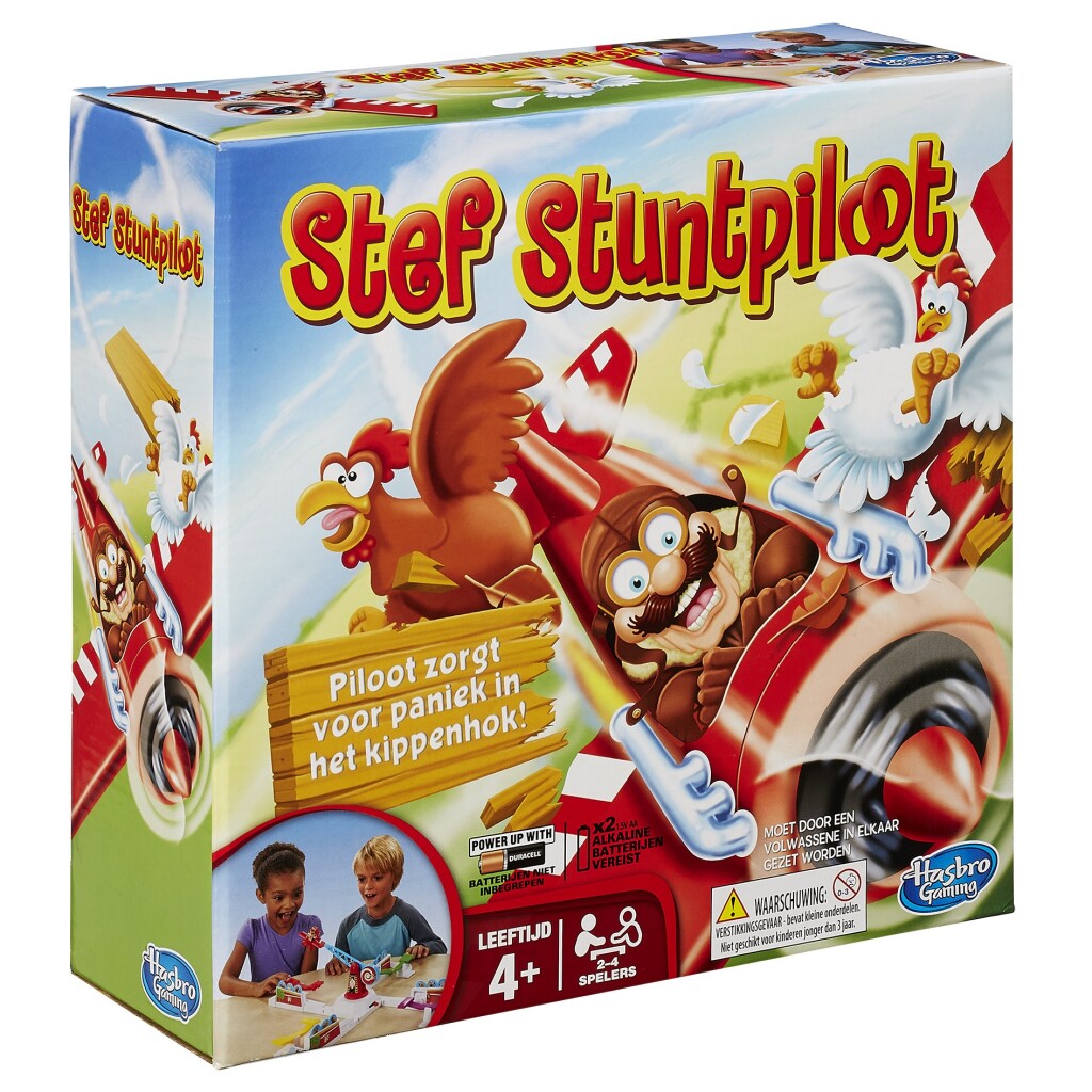 Hasbro Gaming Stef Stunt Pilot Game for 2-4 Players, Ages 4 and Up