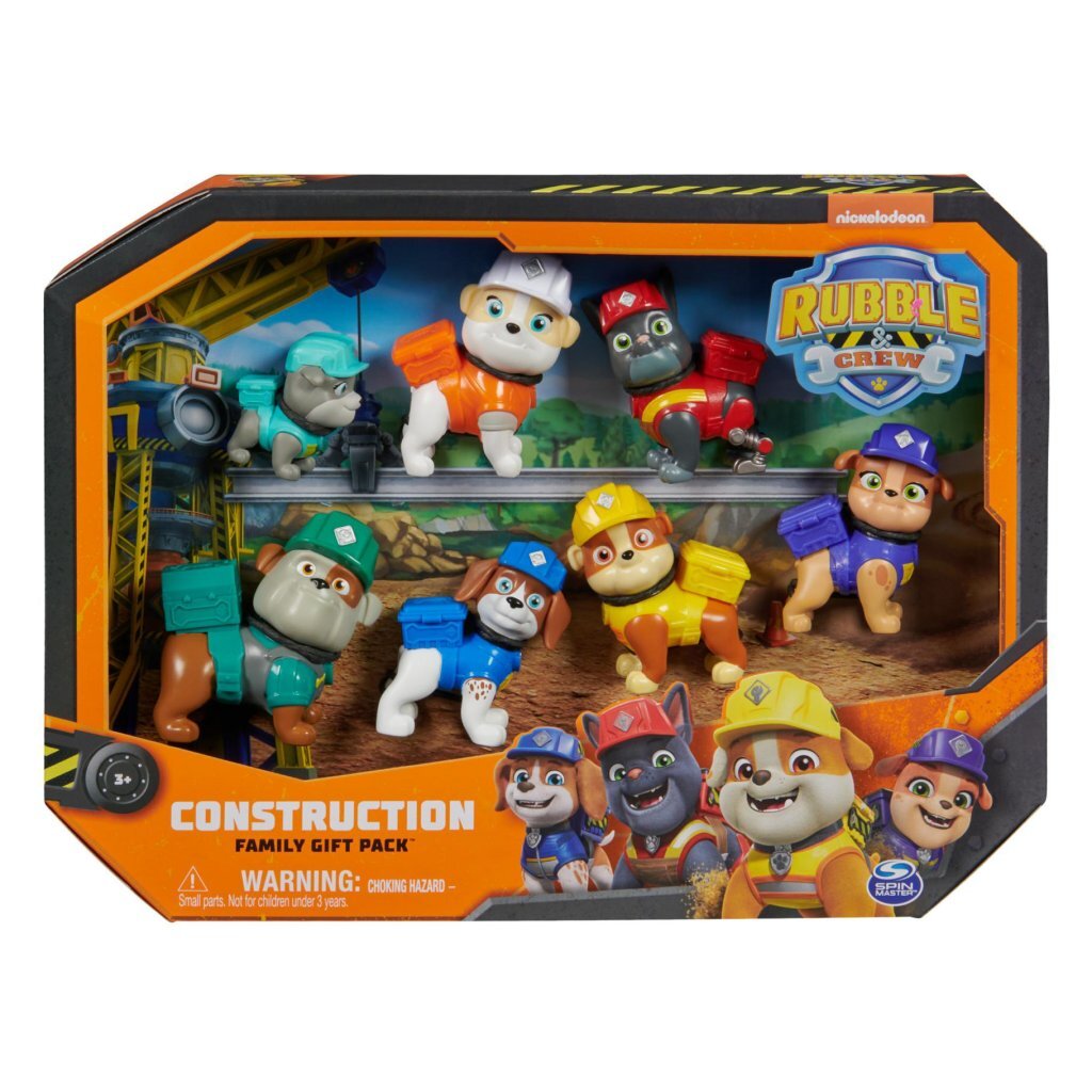 Paw Patrol Rubble and Crew Figures Set with 7 Characters