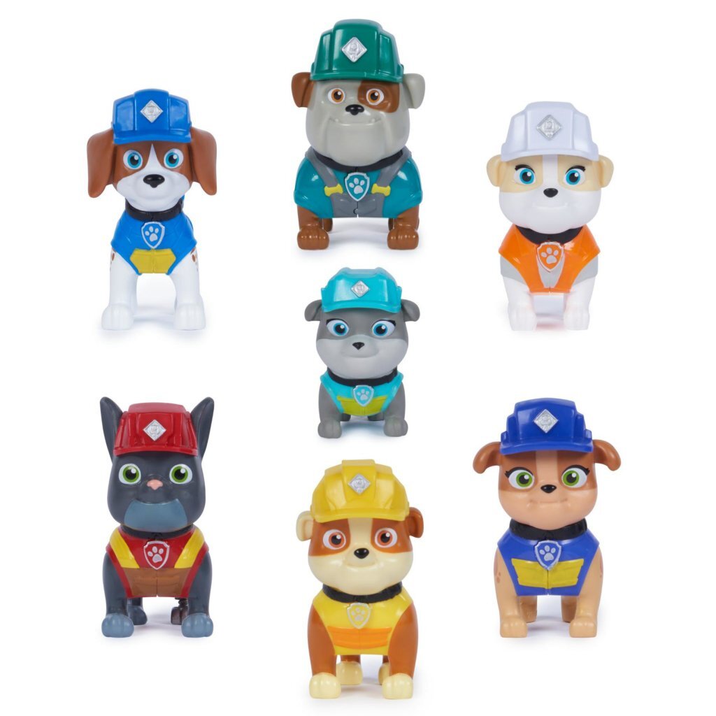 Paw Patrol Rubble and Crew Figures Set with 7 Characters