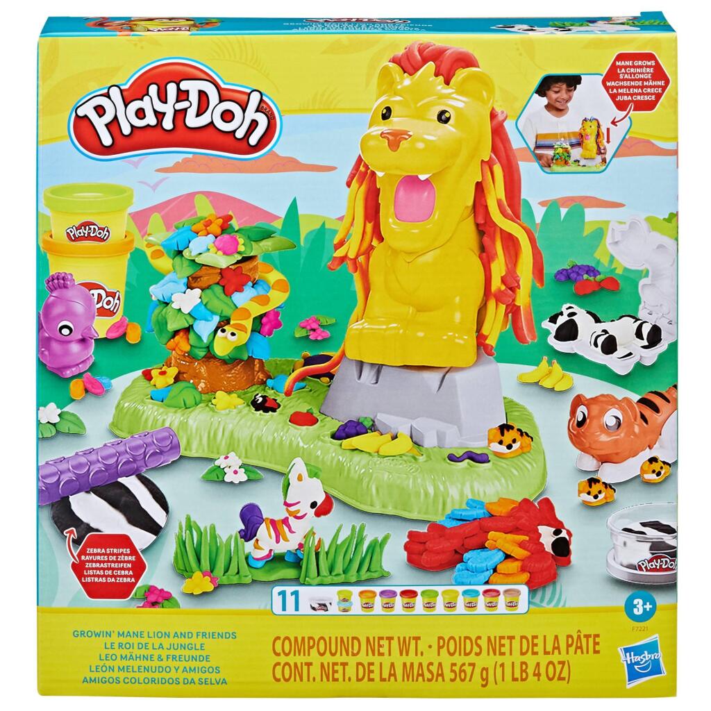 Play-Doh Lion Playset - Craft Set with 11 Pots of Clay - Suitable for Ages 3+