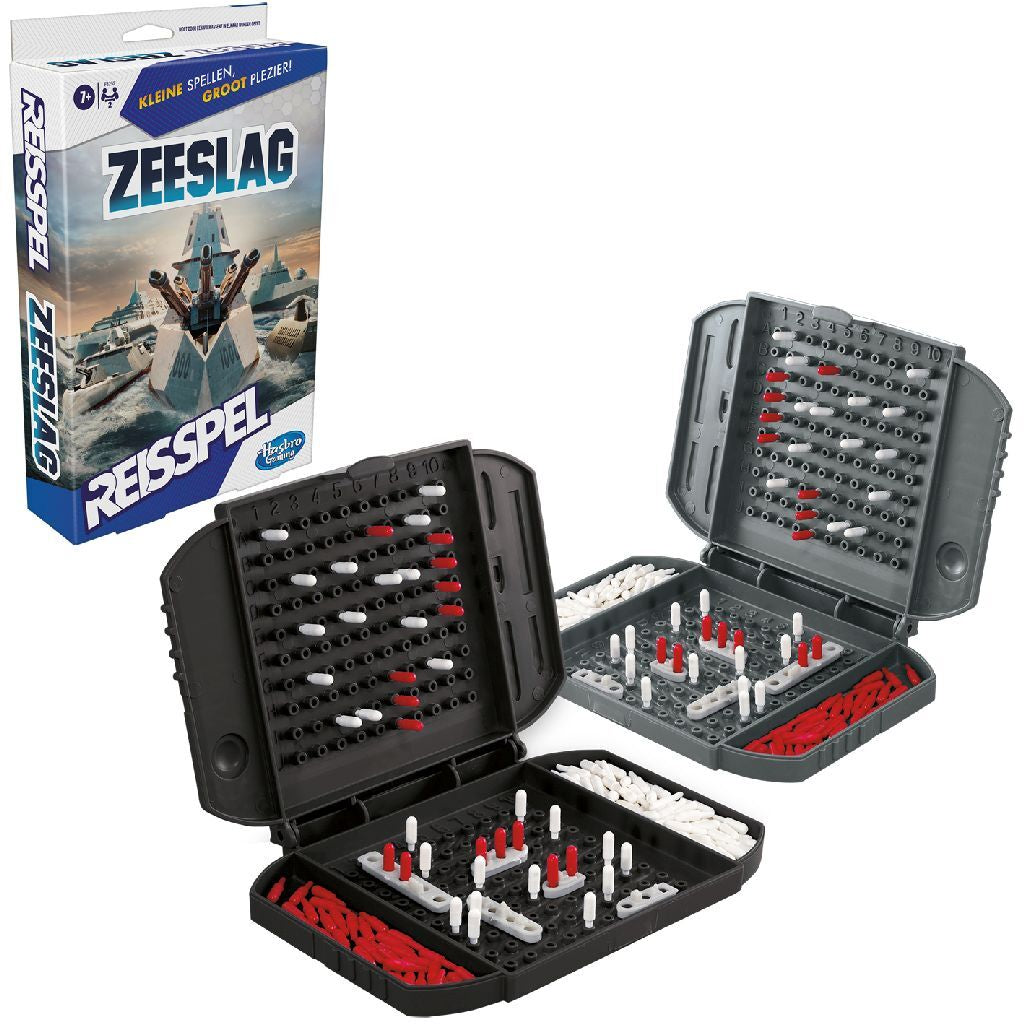 Hasbro Gaming Travel Game Battleship Easy to Carry 2-Player Game for Kids - Dutch Version