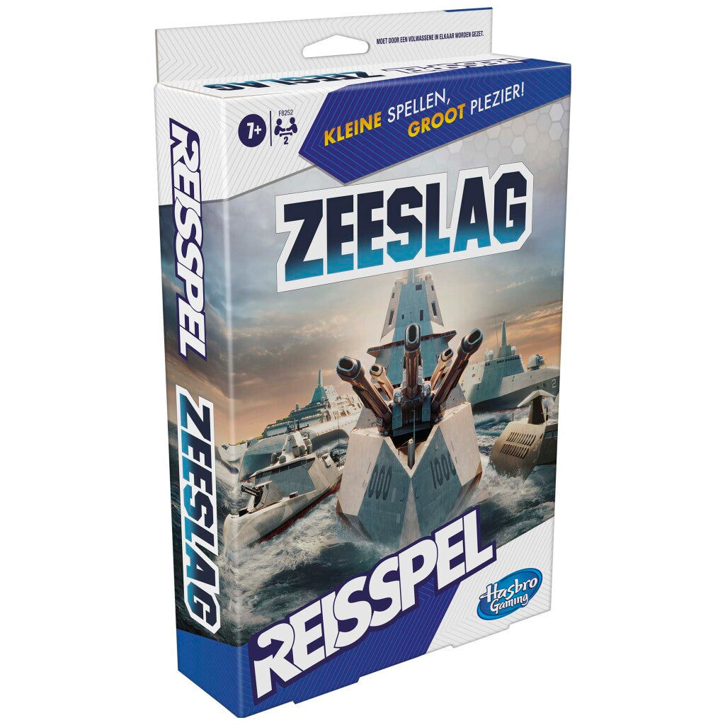 Hasbro Gaming Travel Game Battleship Easy to Carry 2-Player Game for Kids - Dutch Version