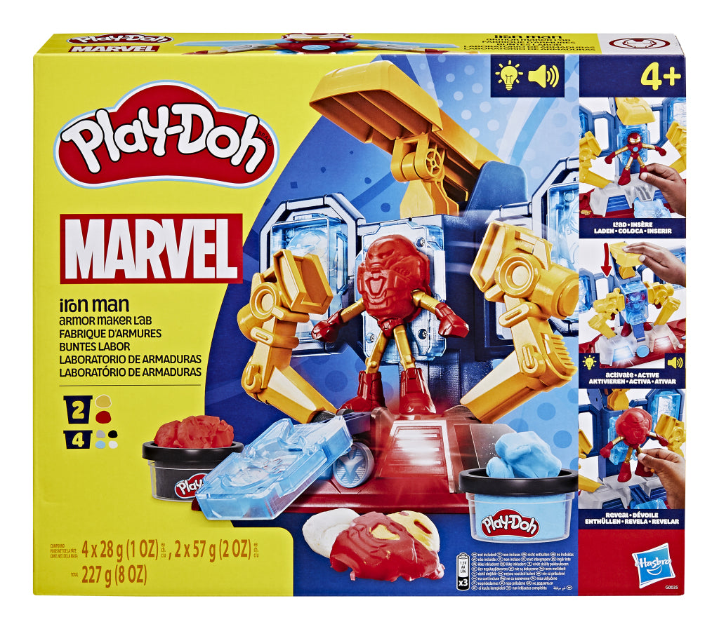 Play-Doh Iron Man Armor Maker Lab - Action Figure Playset with 227 g Modeling Clay - Suitable for Ages 4+