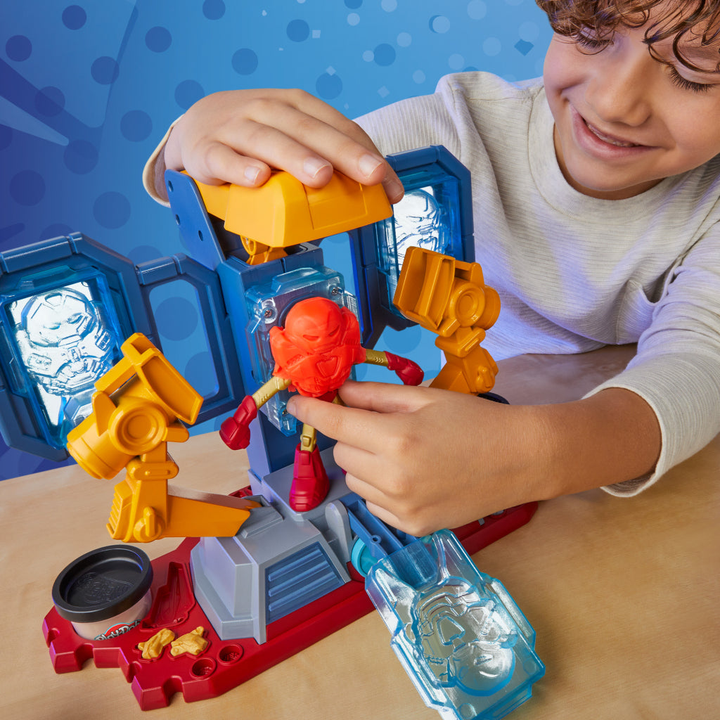 Play-Doh Iron Man Armor Maker Lab - Action Figure Playset with 227 g Modeling Clay - Suitable for Ages 4+