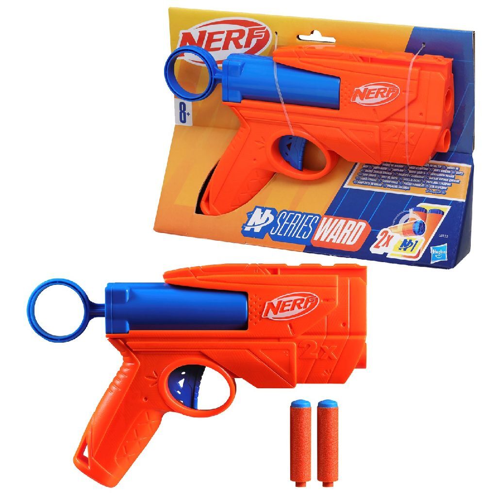 Nerf N Series Ward Blaster + 2 Nerf N1 Darts - Lightweight Design