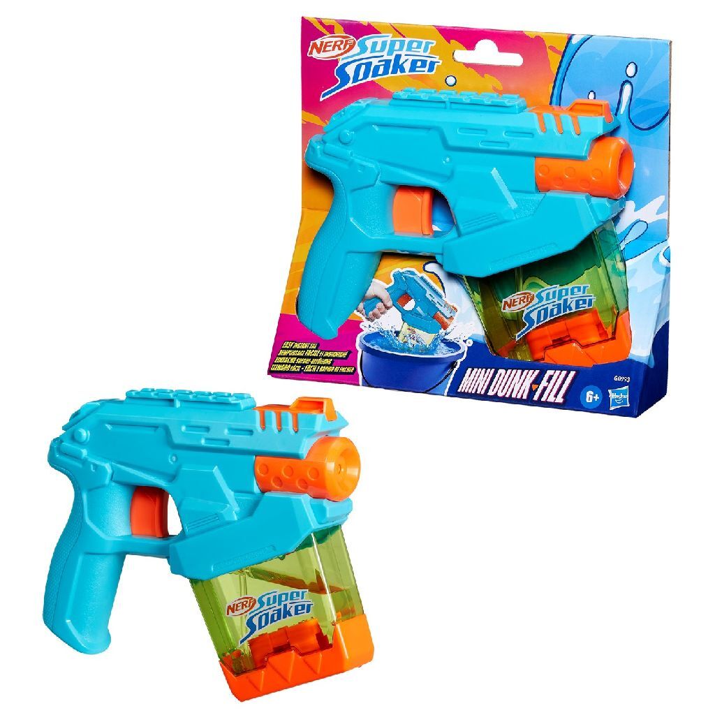 Nerf Super Soaker Mini Dunk Fill - Quick-Fill Water Blaster for Outdoor Fun