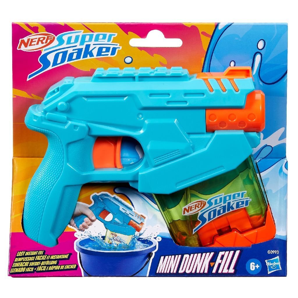 Nerf Super Soaker Mini Dunk Fill - Quick-Fill Water Blaster for Outdoor Fun