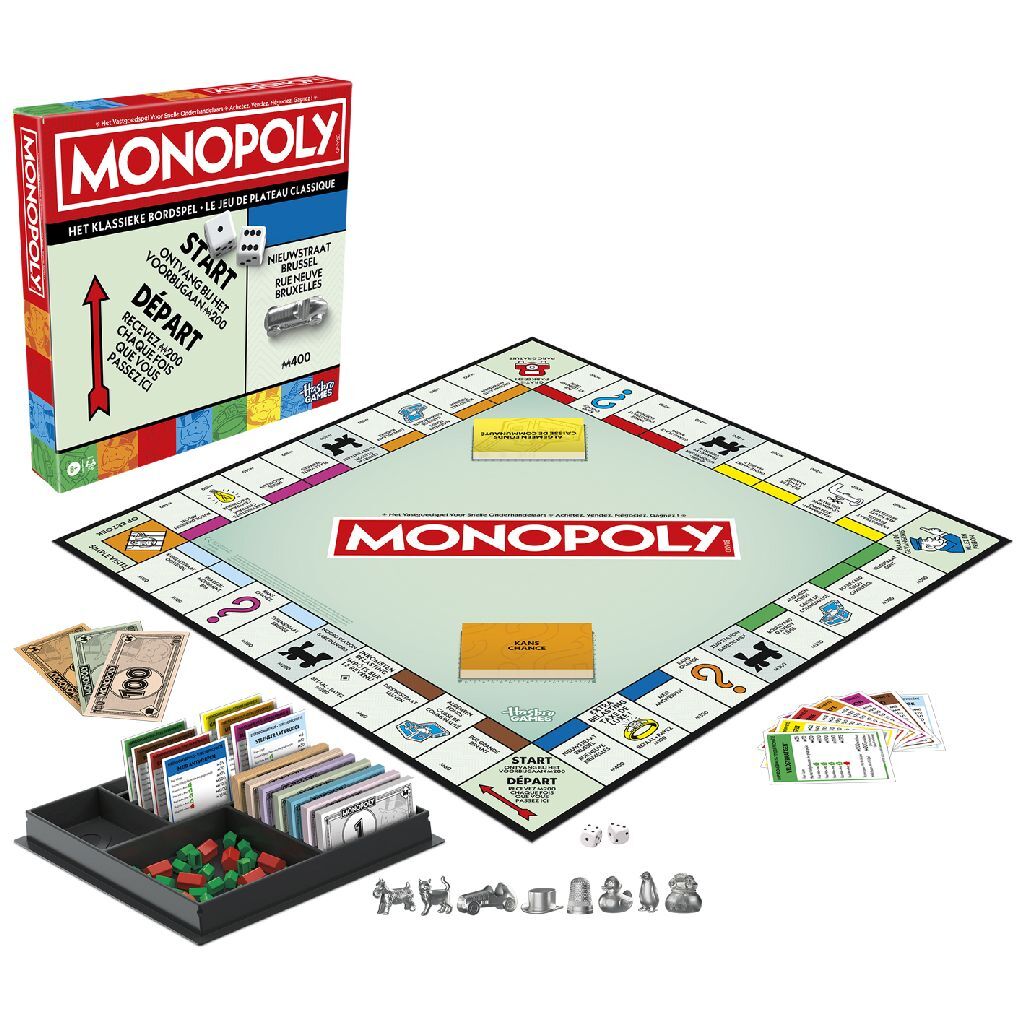 Hasbro Gaming Monopoly Refresh - Classic Board Game with Storage Tray