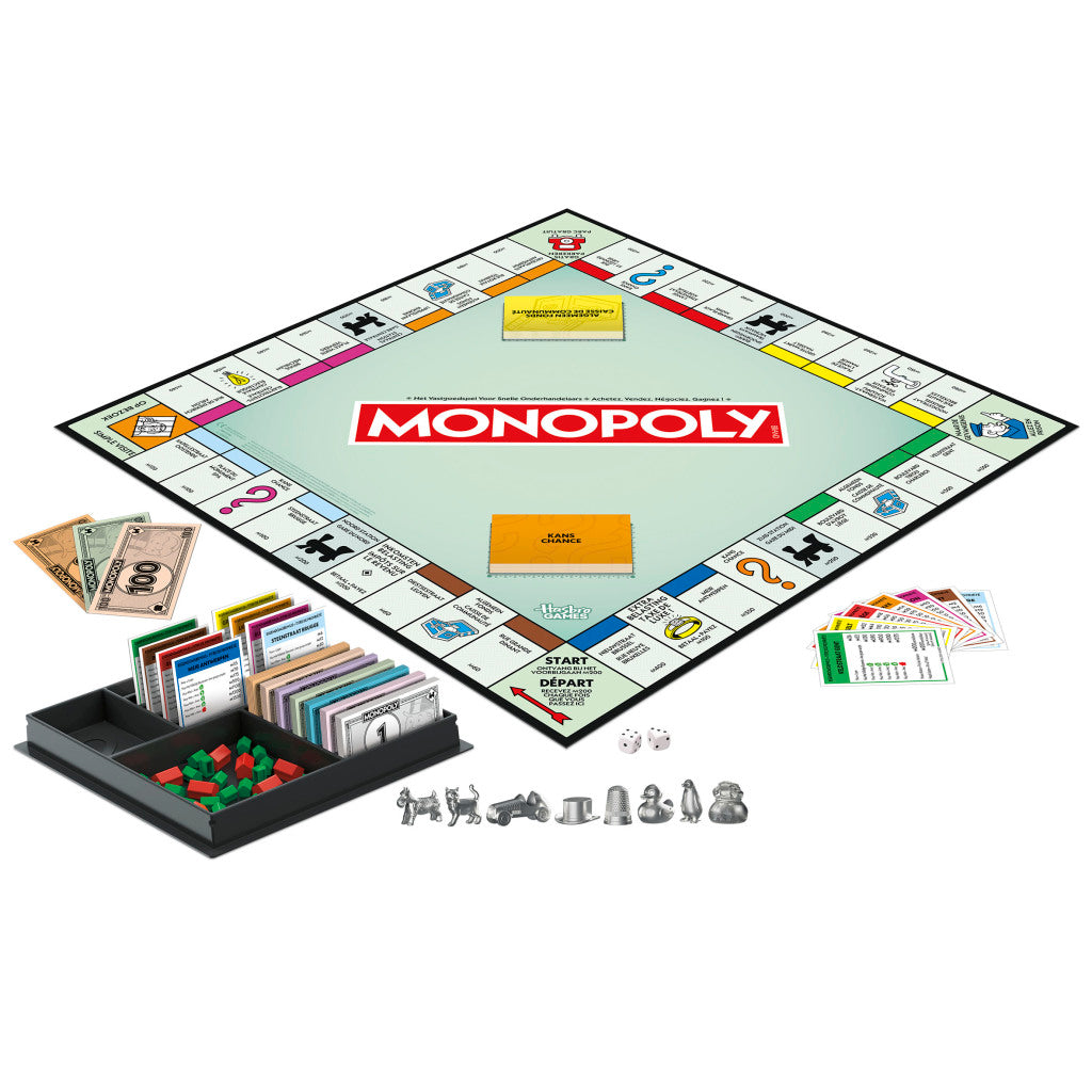 Hasbro Gaming Monopoly Refresh - Classic Board Game with Storage Tray