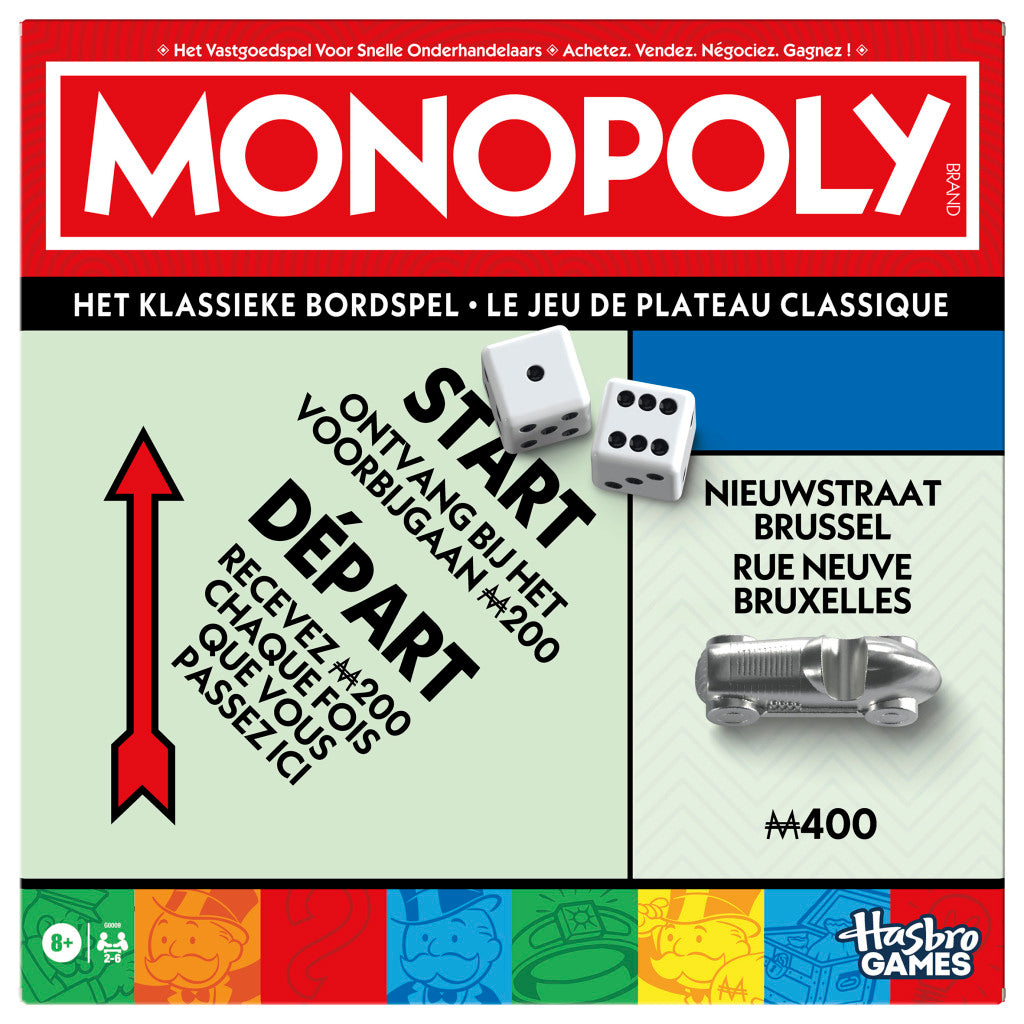 Hasbro Gaming Monopoly Refresh - Classic Board Game with Storage Tray