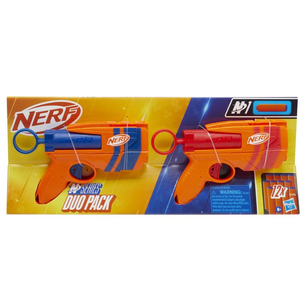 Nerf N Series Duo Pack Dart Blasters and 12 N1 Darts - High-Performance Blasters for Indoor and Outdoor Play