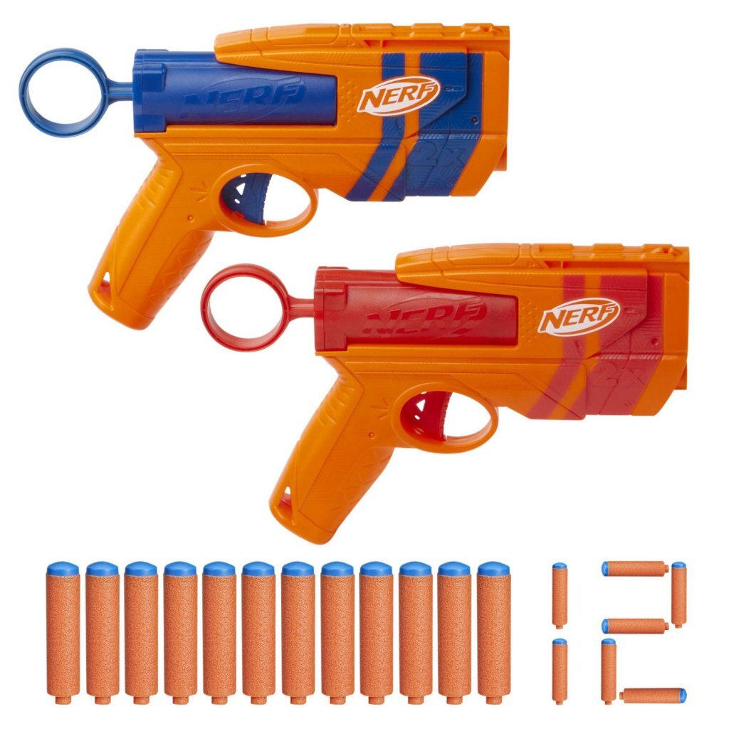 Nerf N Series Duo Pack Dart Blasters and 12 N1 Darts - High-Performance Blasters for Indoor and Outdoor Play