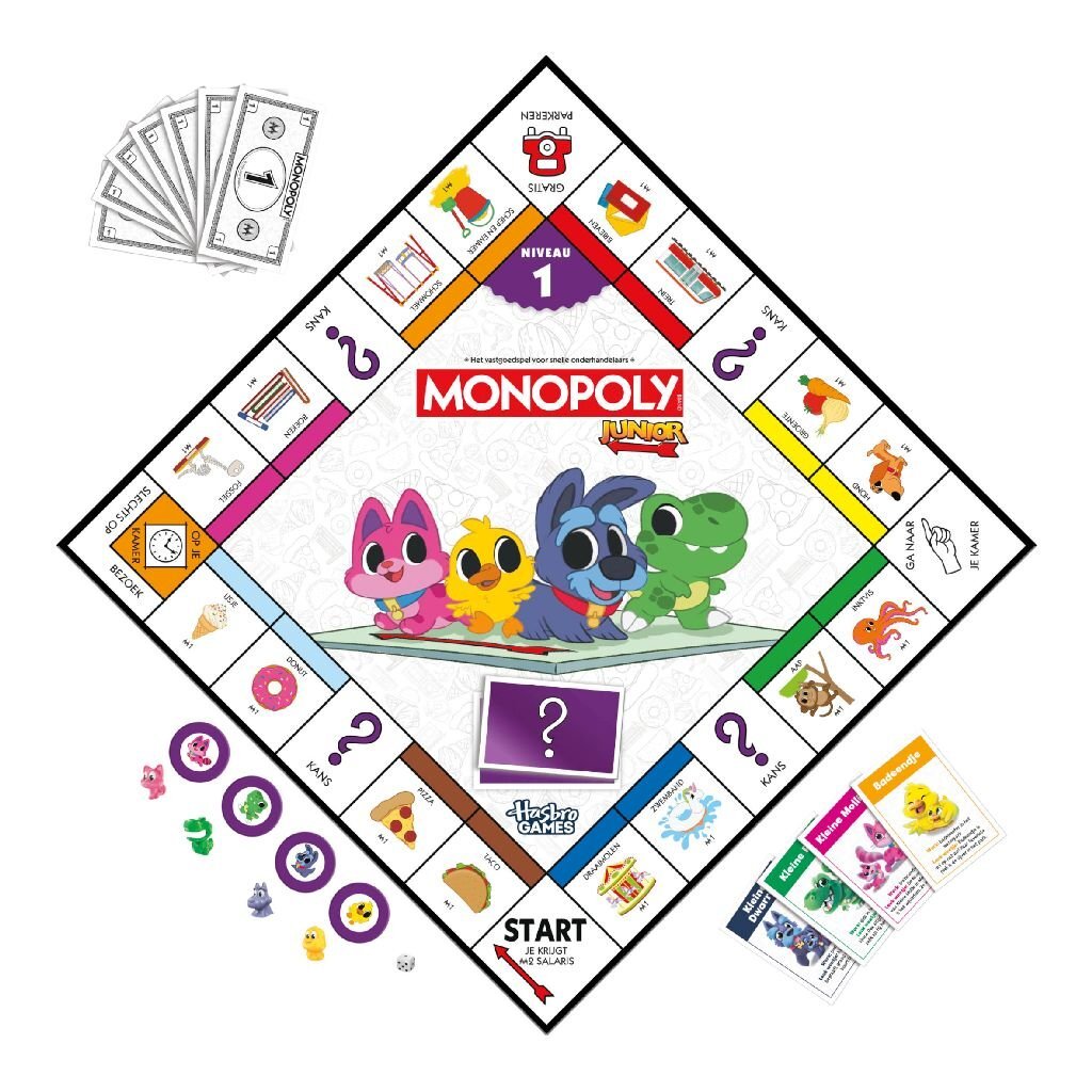 Hasbro Monopoly Junior Square 2in1