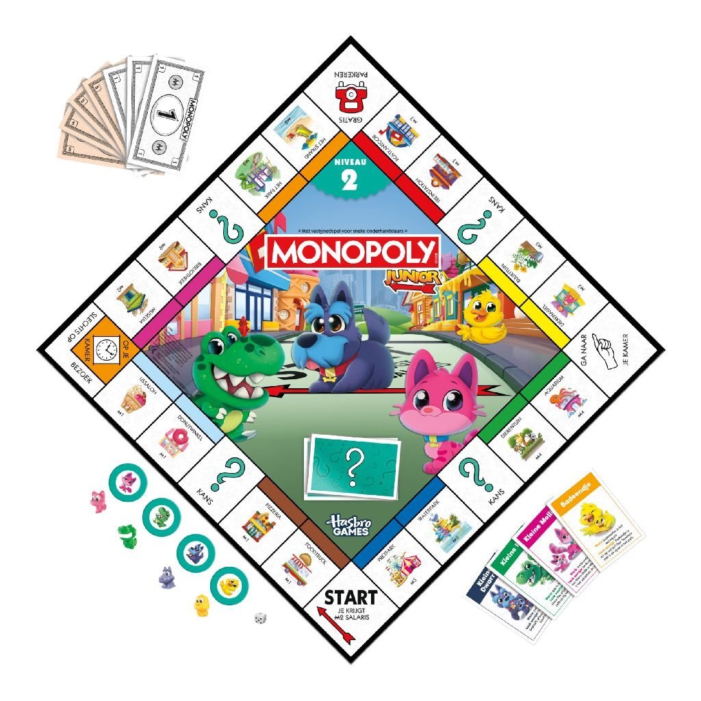 Hasbro Monopoly Junior Square 2in1