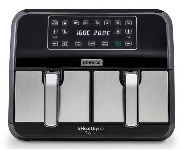 Kenwood HFM20.000MB fryer Double 8 L Stand-alone 1700 W Hot air fryer Black afbeelding 1