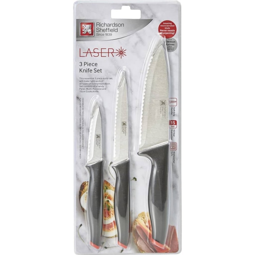 Richardson Sheffield 3-Piece Knife Set Black/Stainless Steel