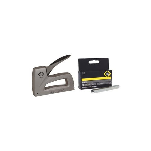 C.K Handtacker, für Klammern 6 bis 14 mm mit robustem Aluminiumgusskörper, ergonomischer Bi-Material- (496001) afbeelding 1