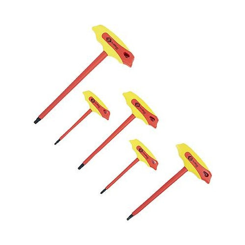 C.K Tools VDE-Sechskantschlüsselsatz mit Quergriff, 5 Stück (T4422 SET) afbeelding 1