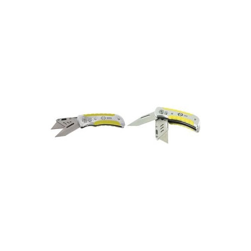 C.K Cutter Messer, einklappbar, 2 Klingen ergonomischer Griff aus Aluminium, Länge geschlossen: - 1 Stück (T0955) - 5013969697469 - image 1