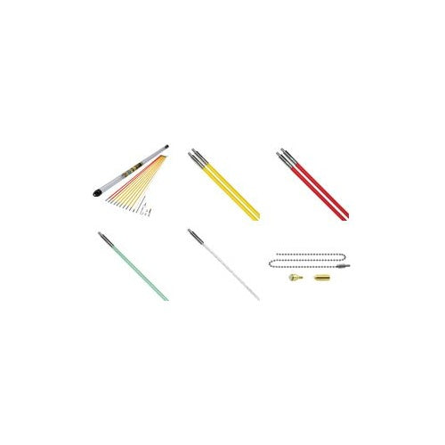 C.K Einziehstangensatz "MightyRod PRO", Standardsatz, 10 m bestehend aus 10 Stäben à 1 m, Kabelhaken, Ring & flexibler - 1 Stück (T5421) afbeelding 1