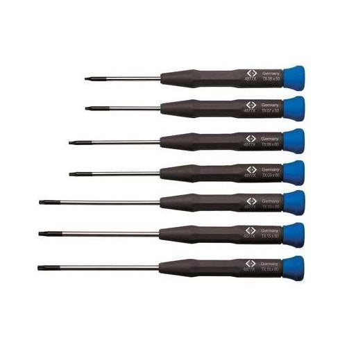 C.K Elektronik Schraubendreher-Satz 7-teilig, für Torx Schrauben, bestehend aus: TX06 - TX07 - TX08 - TX10 - TX15 - (T4877 PX) afbeelding 1