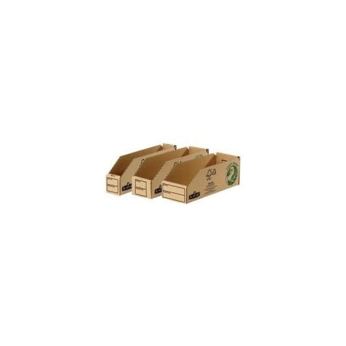 Fellowes Kleinteilebox R-Kive EARTH, braun (B)98 mm aus 100% recycelter Pappe, zu 100% wieder verwertbar, - 50 Stück (07353EU) afbeelding 1