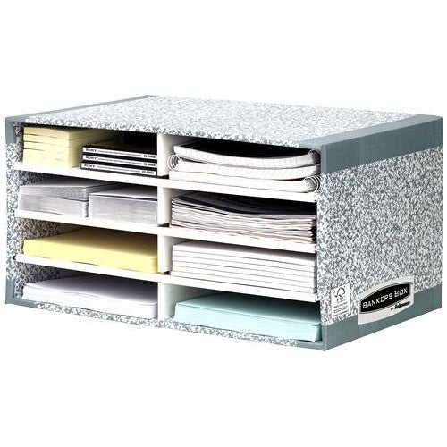 Fellowes Bankers Box System Schreibtischmanager - Karton - Papier - grey - A4 - Briefumschlag - Mappe - Brief - Hinweis - 1,05 kg - 230 x 310 x 55 mm (08750EU) afbeelding 1