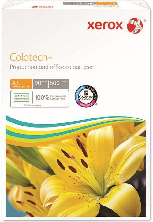 Xerox Colotech+ - Sehr glatt - unbeschichtet - 100 Mikrometer - High White - A3 (297 x 420 mm) - 90 g/m² - 500 Blatt Digitalpapier (Packung mit 5) (003R99001) afbeelding 1