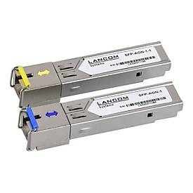 LANCOM SFP-BiDi1550-SC1 - SFP (Mini-GBIC)-Transceiver-Modul - GigE - 1000Base-BX20 - SC/UPC Einzelmodus - bis zu 20 km - 1310 nm / 1550 nm (Packung mit 2)