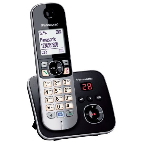 Panasonic KX TG6821 - Schnurlostelefon - Anrufbeantworter mit Rufnummernanzeige - DECT - Schwarz (KX-TG6821GB) afbeelding 5