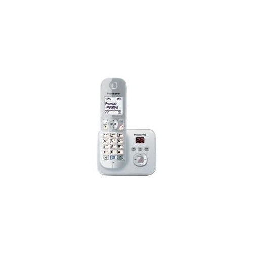 Panasonic KX-TG6821 - Schnurlostelefon - Anrufbeantworter mit Rufnummernanzeige - DECT - Pearly Silver (KX-TG6821GS) afbeelding 1