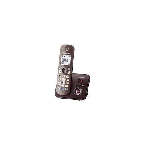 Panasonic KX TG6821 - Schnurlostelefon - Anrufbeantworter mit Rufnummernanzeige - DECT - Mokkabraun (KX-TG6821GA) afbeelding 1