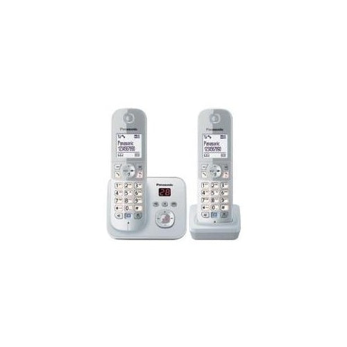Panasonic KX TG6822 - Schnurlostelefon - Anrufbeantworter mit Rufnummernanzeige - DECT - Pearly Silver + zusätzliches Handset (KX-TG6822GS) afbeelding 1