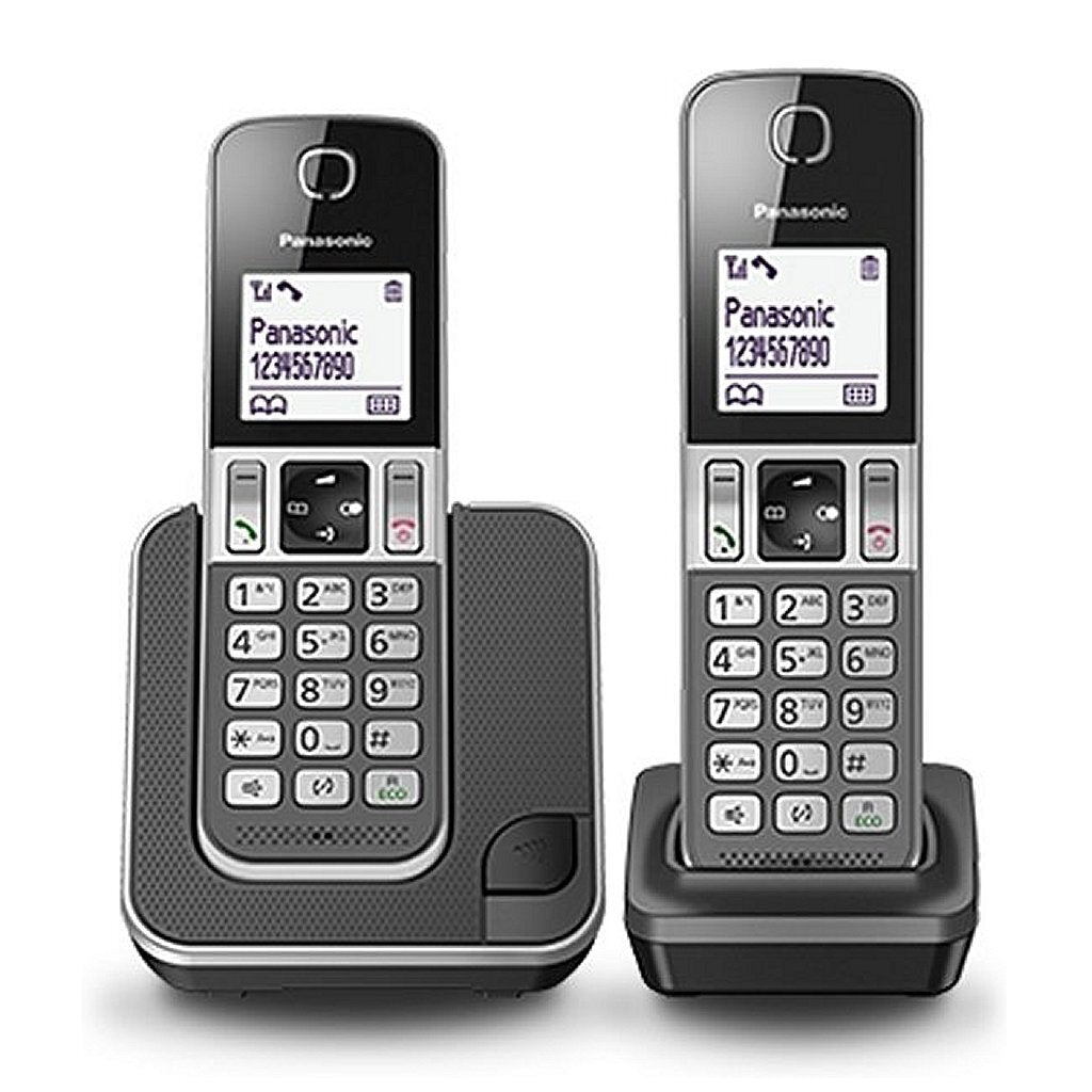 Panasonic KX-TGD312NLG DECT Phones 2 Pieces Black/Gray