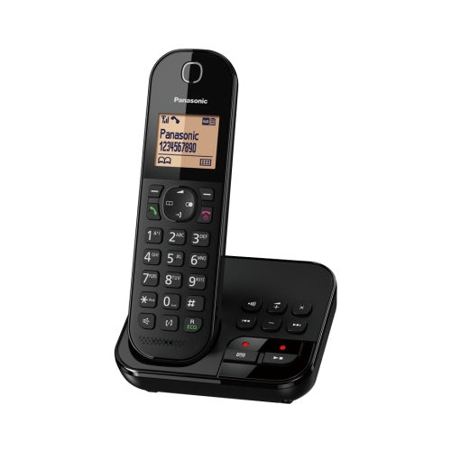 Panasonic KX-TGC420G - Schnurlostelefon - Anrufbeantworter mit Rufnummernanzeige - DECT - Schwarz (KX-TGC420GB) afbeelding 1