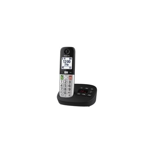 Panasonic Festnetz-Telefon (für analogen Anschluß), schnurlos, integrierter Anrufbeantworter, DECT (KX-TGU430EXB) afbeelding 1