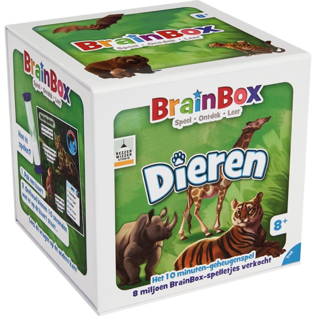 Asmodee Brainbox Dieren - Memory and Observation Game for 1+ Players