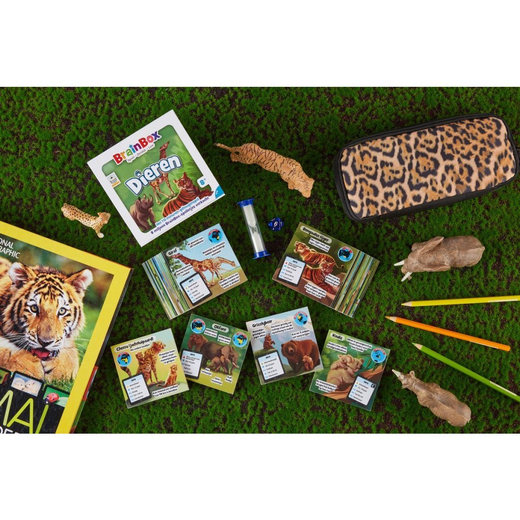 Asmodee Brainbox Dieren - Memory and Observation Game for 1+ Players