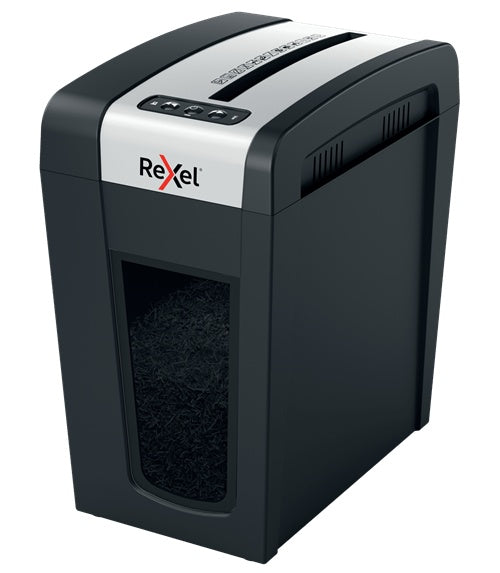 Rexel MC6-SL Aktenvernichter Mikrogeschnittene Zerkleinerung 60 dB Schwarz (2020133EU) afbeelding 1
