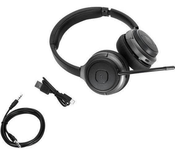 Targus AEH104GL - Headset - On-Ear - konvertierbar - Bluetooth - kabellos, kabelgebunden - 3,5 mm Stecker - Geräuschisolierung - Schwarz (AEH104GL) afbeelding 1