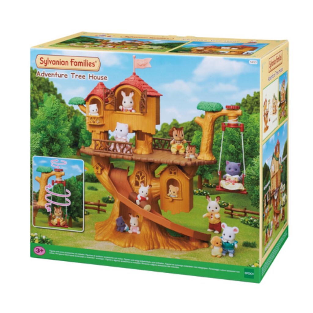 Sylvanian Families Adventure Treehouse 5450 - Playset with Rope Swing and Slide