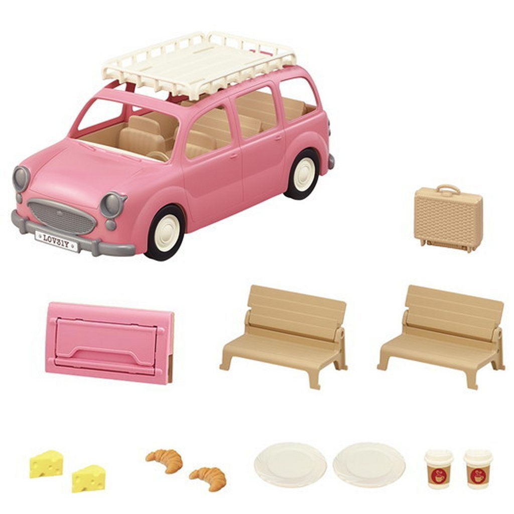 Sylvanian Families Family Picnic Car 5535 - Vehicle for 8 Figures with Picnic Set