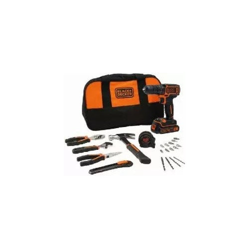 Black & Decker BDCDC18HTSA-QW drill Key Black  Orange afbeelding 2