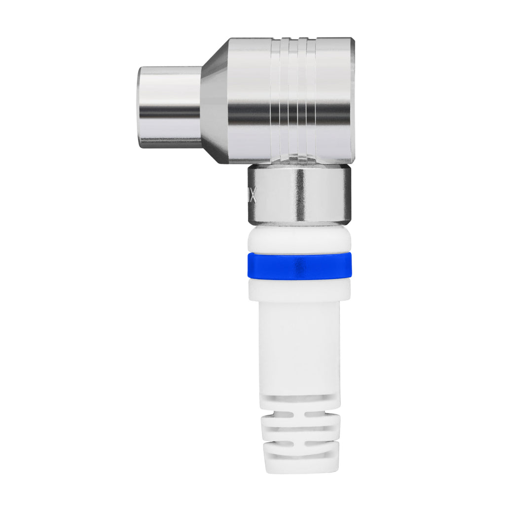Technetix TN-RLA 21-1.5S Coaxial Cable Male - Female Right Angle 90° 1.5 M White/Silver