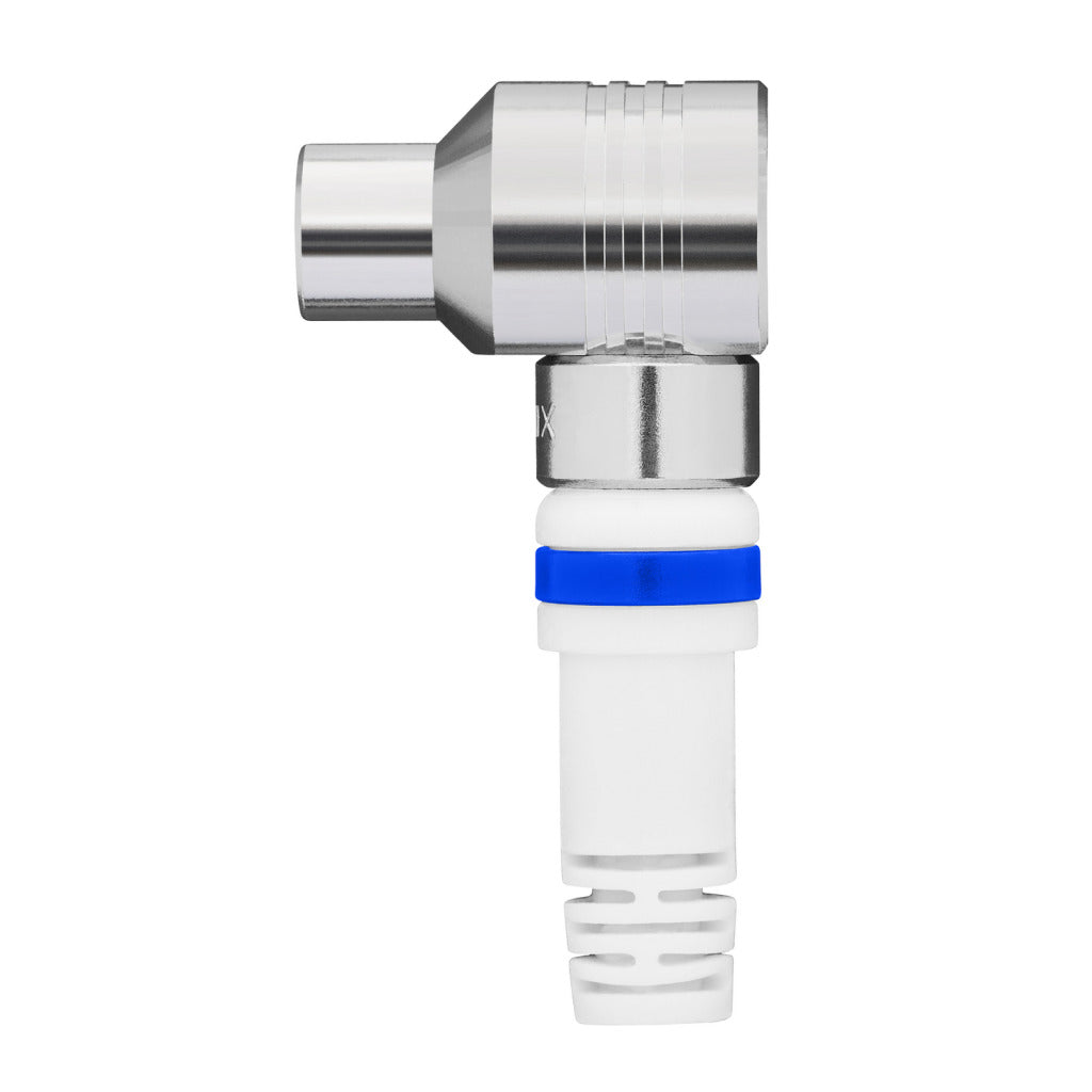 Technetix TN-RLA 21-3-S Coaxial Cable Male - Female Right Angle 90° 3 M White/Silver